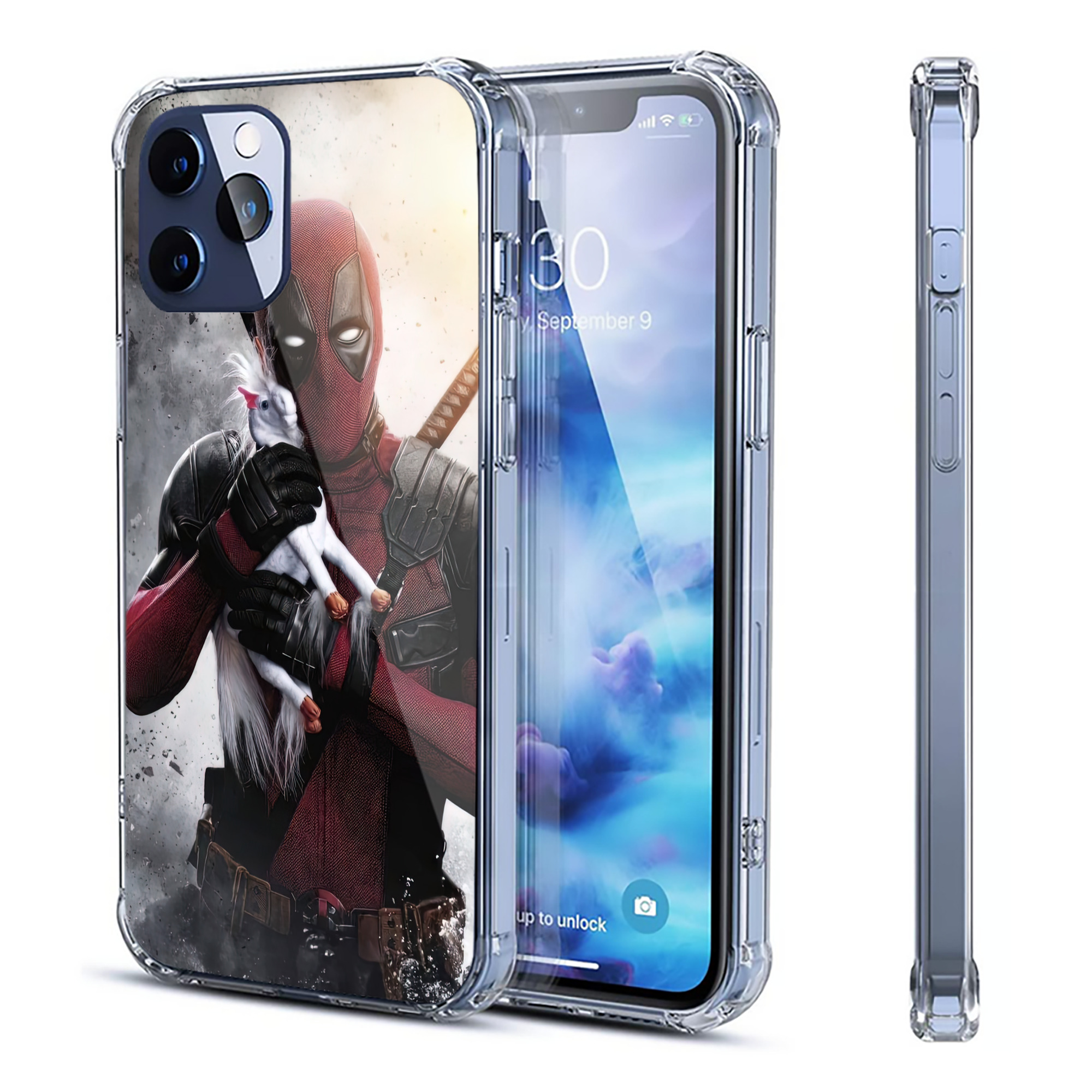 （画像用） Deadpool デッドプール 【iPhone 12シリーズ対応】透明スマホケース（クリアソフトケース）
